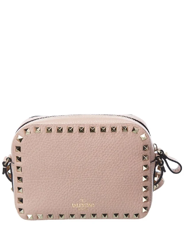 Valentino Rockstud Grainy Leather Camera Bag