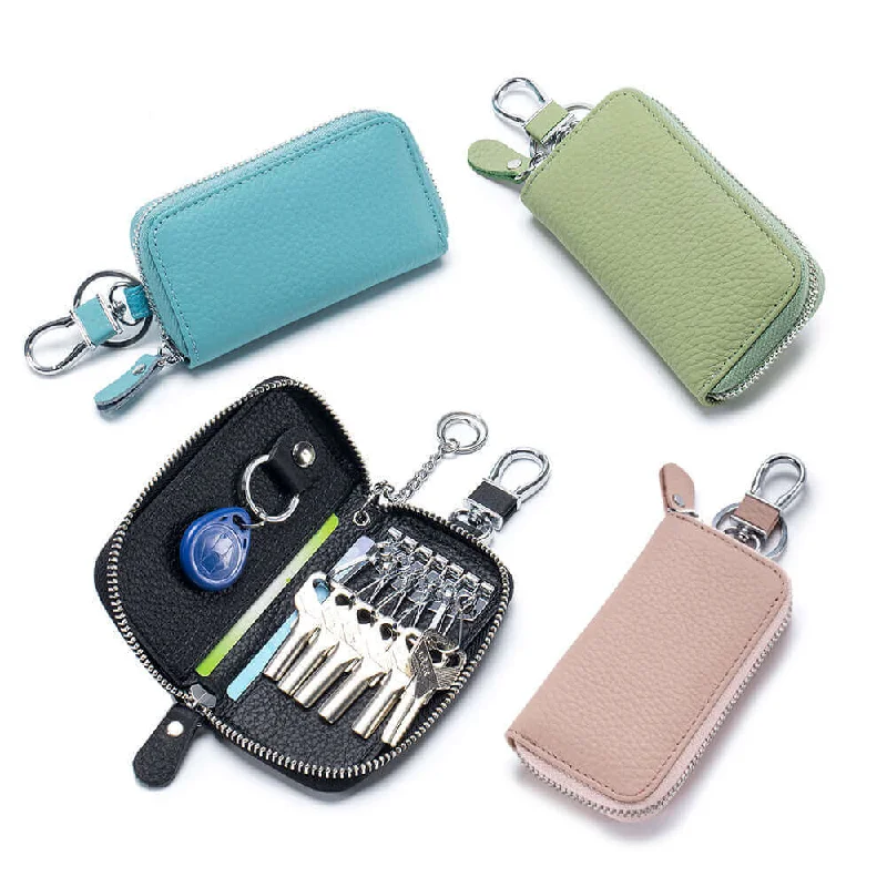 Versatile Leather Key Holder Wallet for Men and Women