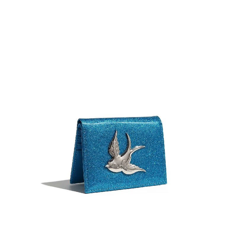 Villain Blue Sparkle Love Bird Mini Wallet