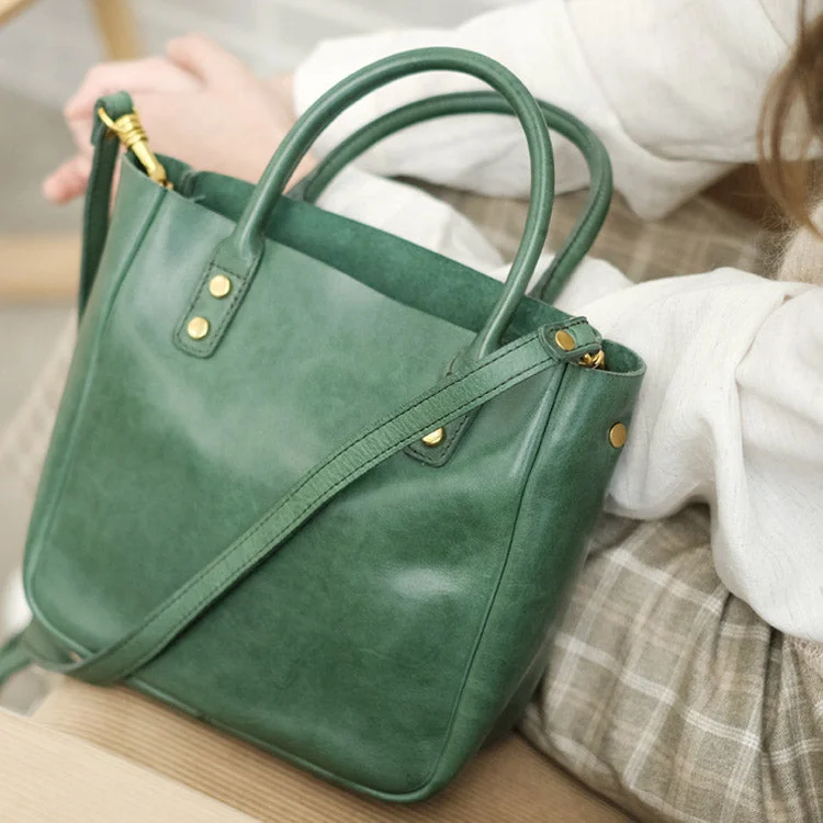 Womens Green Leather Crossbody Bag Shoulder Handbags For Women