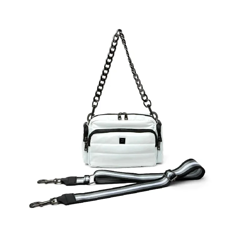 Women's Triad Bag In White Patent