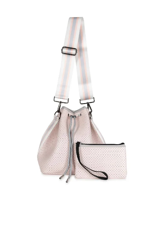 Women's Zoe Neoprene Bucket Bag In Shell